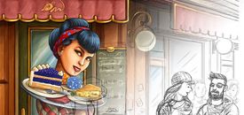 Dennis Lohausen - "Café Fatal" Cover Illustration - Entstehung: 2017 / Medium: digitale Illustration mit Corel Painter, Adobe Photoshop / Skizzen: Kugelschreiber auf Papier